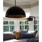 hanglamp Femke zwart met goud 80 cm
