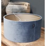 Kap cilinder Velvet blauw VEL48