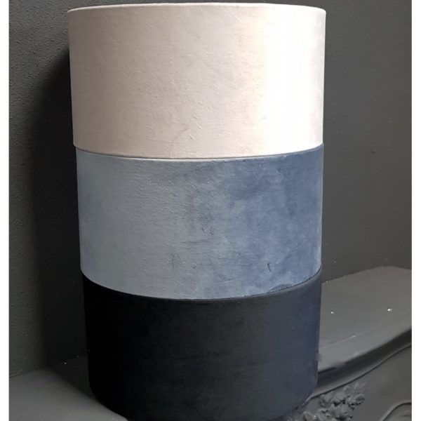 Kap cilinder Velvet blauw VEL48
