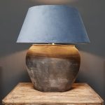 Kap rond taps Velvet blauw VEL48