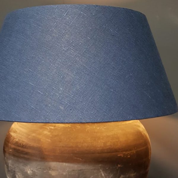 Kap rond taps Linnen D. Blauw LIN14