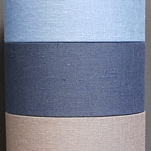 Kap rond taps Linnen D. Blauw LIN14