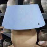 Kap rond taps Linnen L. Blauw LIN55