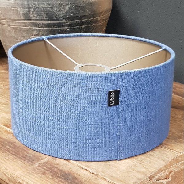Kap cilinder licht blauw LIN55