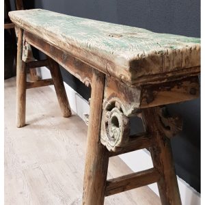 Exlusief antiek houten bankje