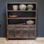 Landelijke vintage buffet kast zwart