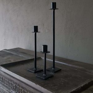 Metalen vintage kandelaar
