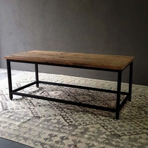 Salontafel op stalen frame 120x50