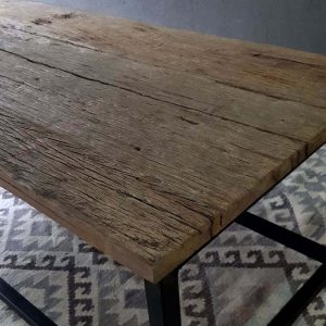 Salontafel op stalen frame 120x50