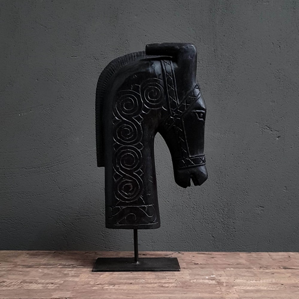 item Zes Pedagogie Paardenhoofd L op ijzeren standaard - Luksa Home Collection