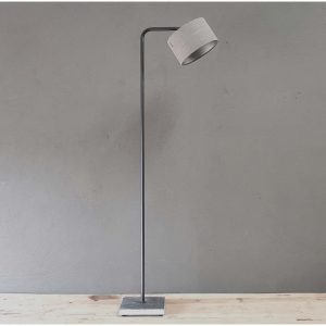 Vloerlamp Hazel - ronde buis stenen voet