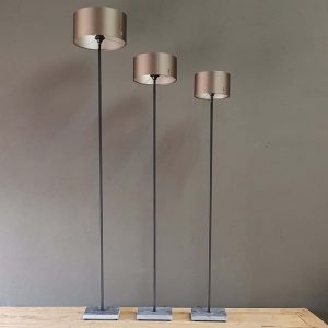 Vloerlamp Grace - 4kanten buis stenen voet