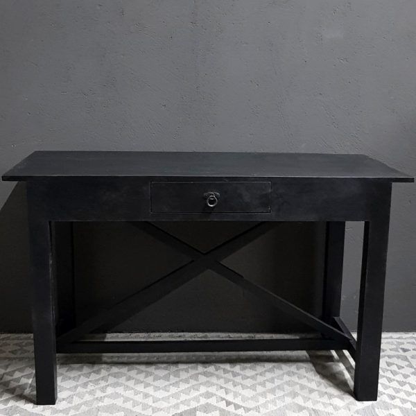 Oud houten vintage bureautafel 130x60