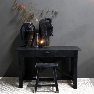 Oud houten vintage bureautafel 130x60
