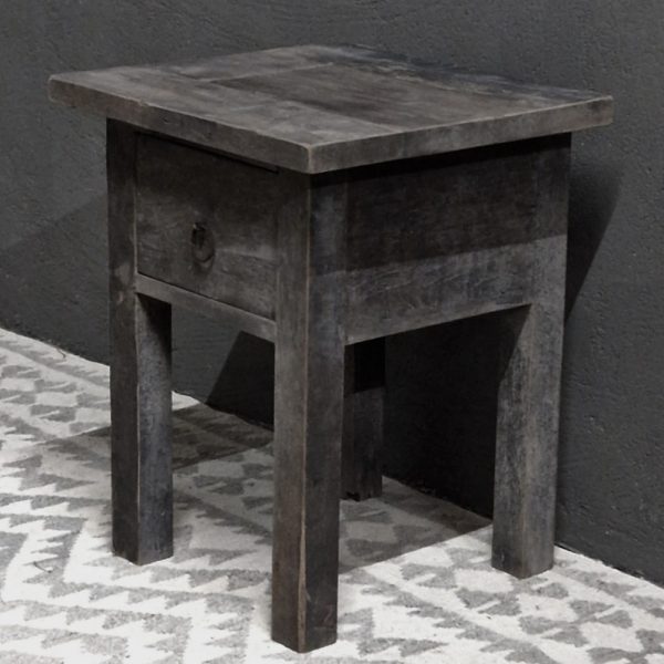Wandtafeltje met 1-lade old teak
