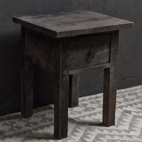 Wandtafeltje met 1-lade old teak