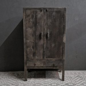 Kast 2 deuren 2 laden - recycled teak antique grey