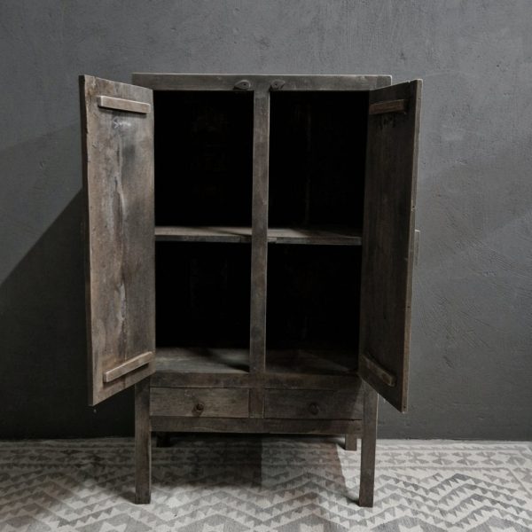 Kast 2 deuren 2 laden - recycled teak antique grey