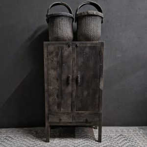 Kast 2 deuren 2 laden - recycled teak antique grey