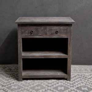 Dressoir + 2 lades + 2 legplanken - recycled teak antique grey