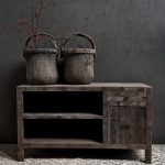 Dressoir + 2 deuren + legplank - recycled teak antique grey