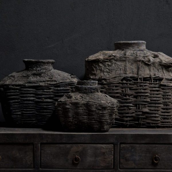 Dressoir 4 deuren + 4 laden - recycled teak antique grey