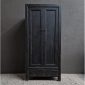 Zwart vintaged 2-deuren, 1-lade wandkast