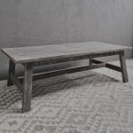 Salon tafel old teak schuine poot