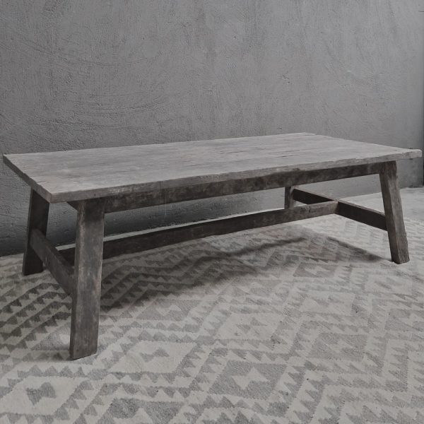 Salon tafel old teak schuine poot