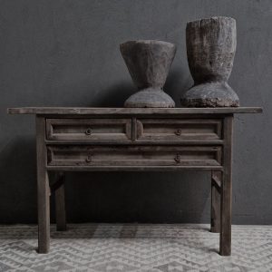 Antique grey 2 + 1 lade wandtafel