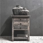Bijzet tafel + 3 laden - recycled teak antique grey