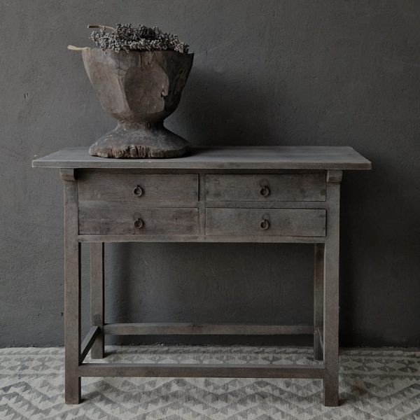 Antique grey wandtafel met 2+2 lades