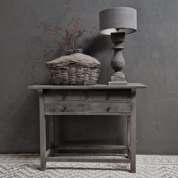 Antique grey wandtafel met 2+2 lades