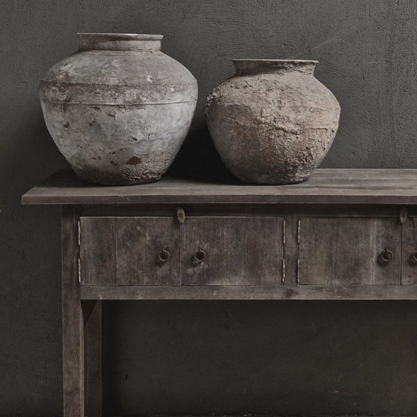Antique grey wandtafel 4 deuren