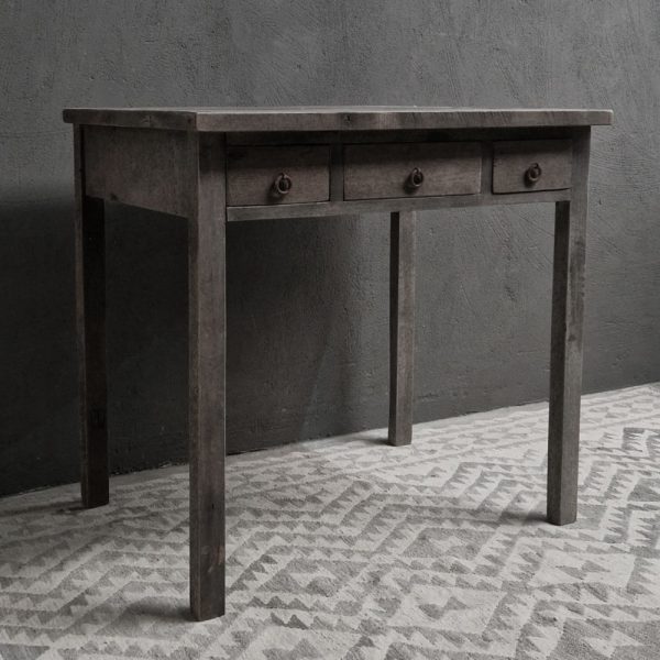 schrijftafeltje 3 lades - antique grey