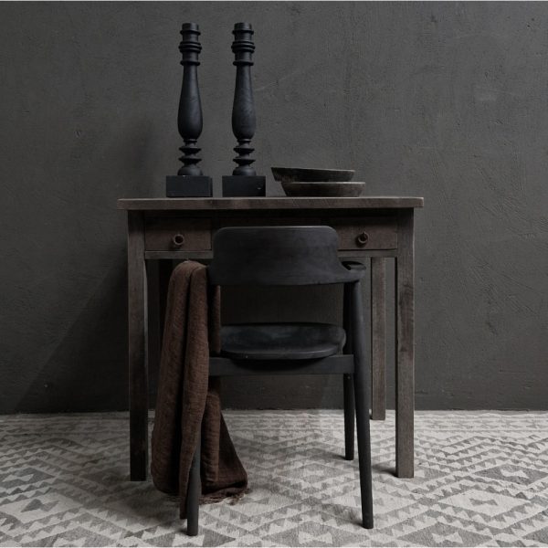 schrijftafeltje 3 lades - antique grey