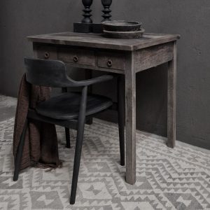 schrijftafeltje 3 lades - antique grey