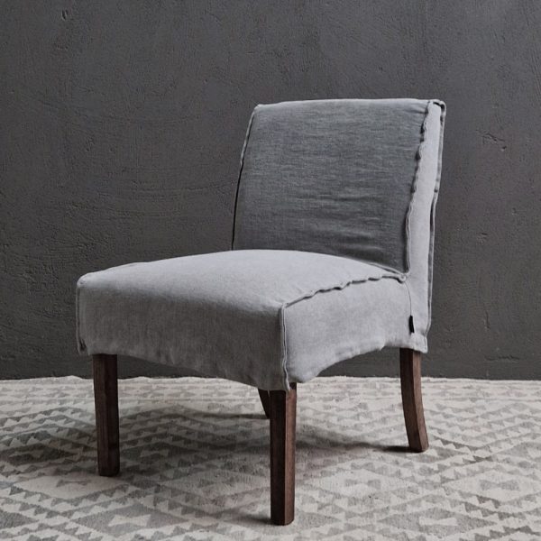 Stoel Nine taupe 100%LIN