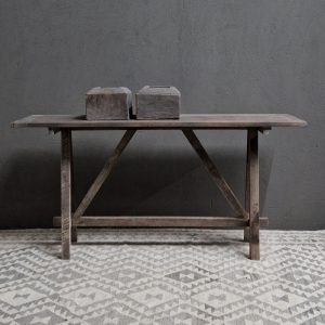 Wandtafel op gekruiste poten antique grey