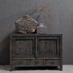 Dressoir 2 deuren + 3 laden onder - antique grey