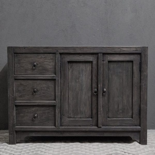 Dressoir 2 deuren + 3 laden onder - antique grey