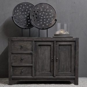 Dressoir 2 deuren + 3 laden onder - antique grey