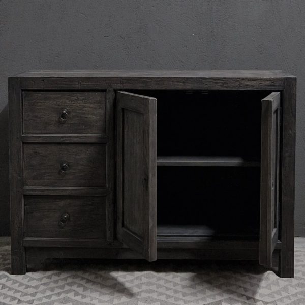 Dressoir 2 deuren + 3 laden onder - antique grey