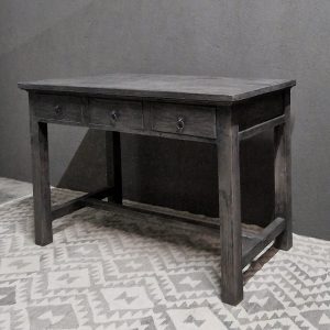 3-lade Schrijftafel - Bureau - Antique Grey 120x60