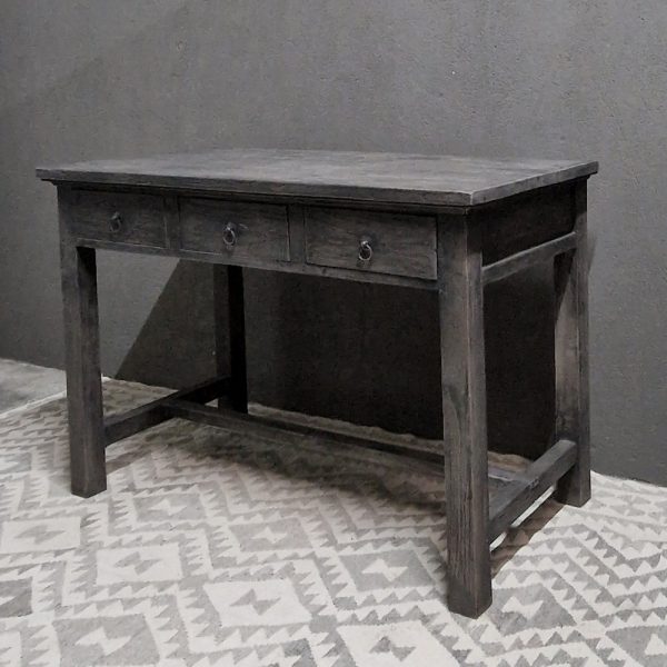 3-lade Schrijftafel - Bureau - Antique Grey 120x60