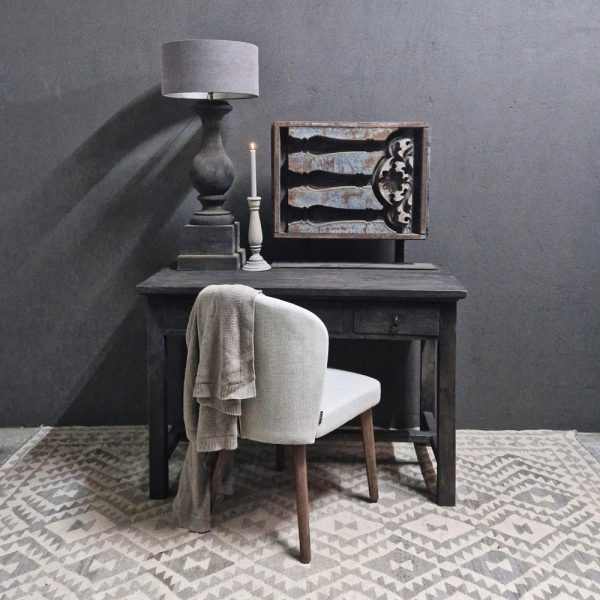 3-lade Schrijftafel - Bureau - Antique Grey 120x60