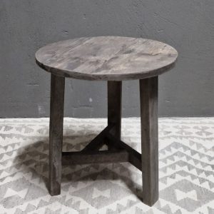 Ronde bijzet tafel - antique grey - 45x50